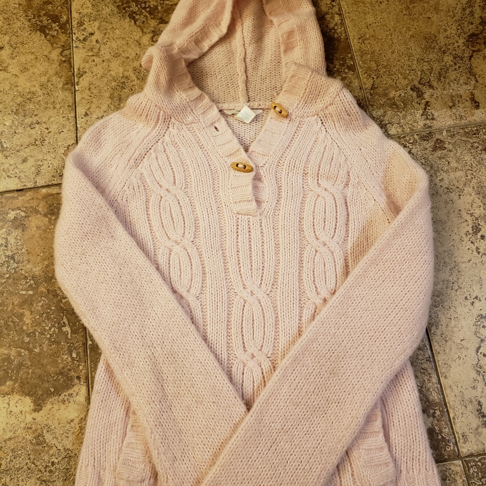 Vintage light pink, baby fit, flare sleeve sweater by Aero